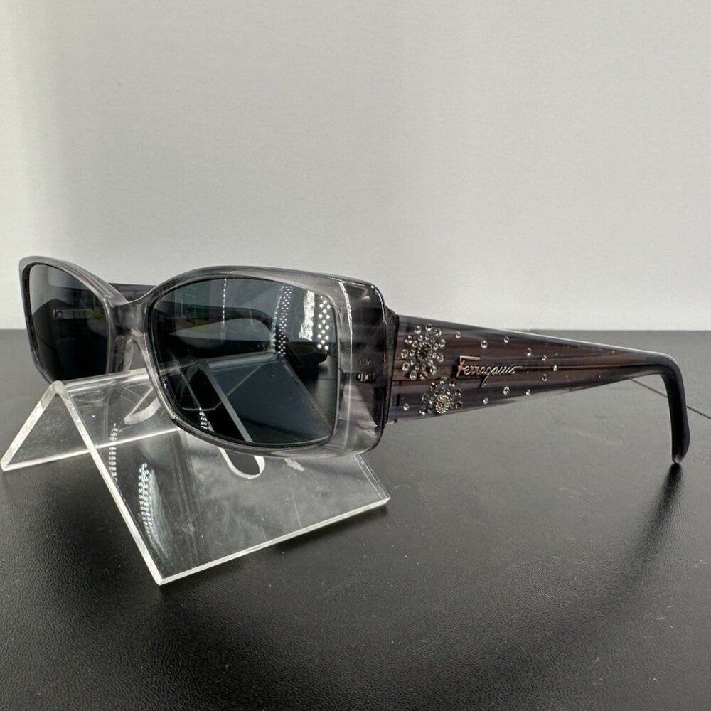 Salvatore Ferragamo  Frames 2639-B 478 Clear Gray Crystals 52-15-135 (C2-15)